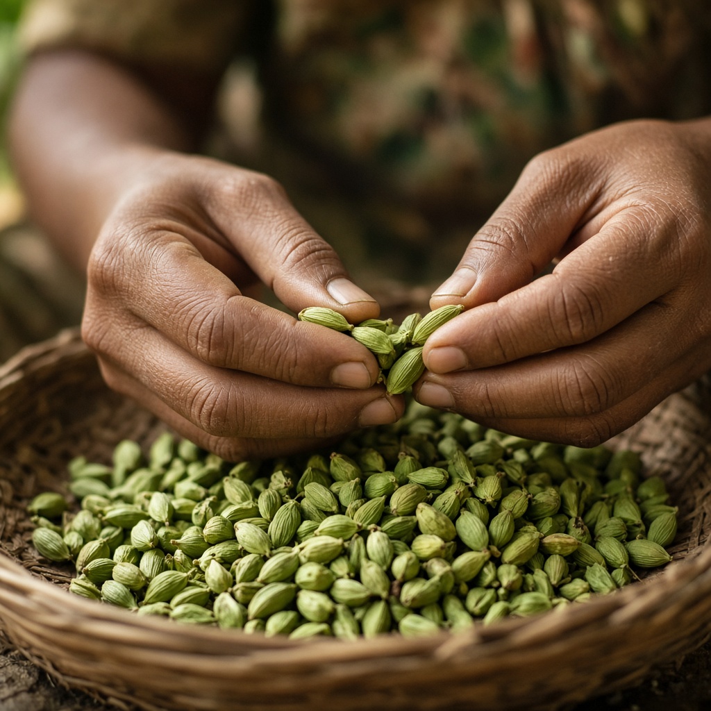 Handpicking cardamom
